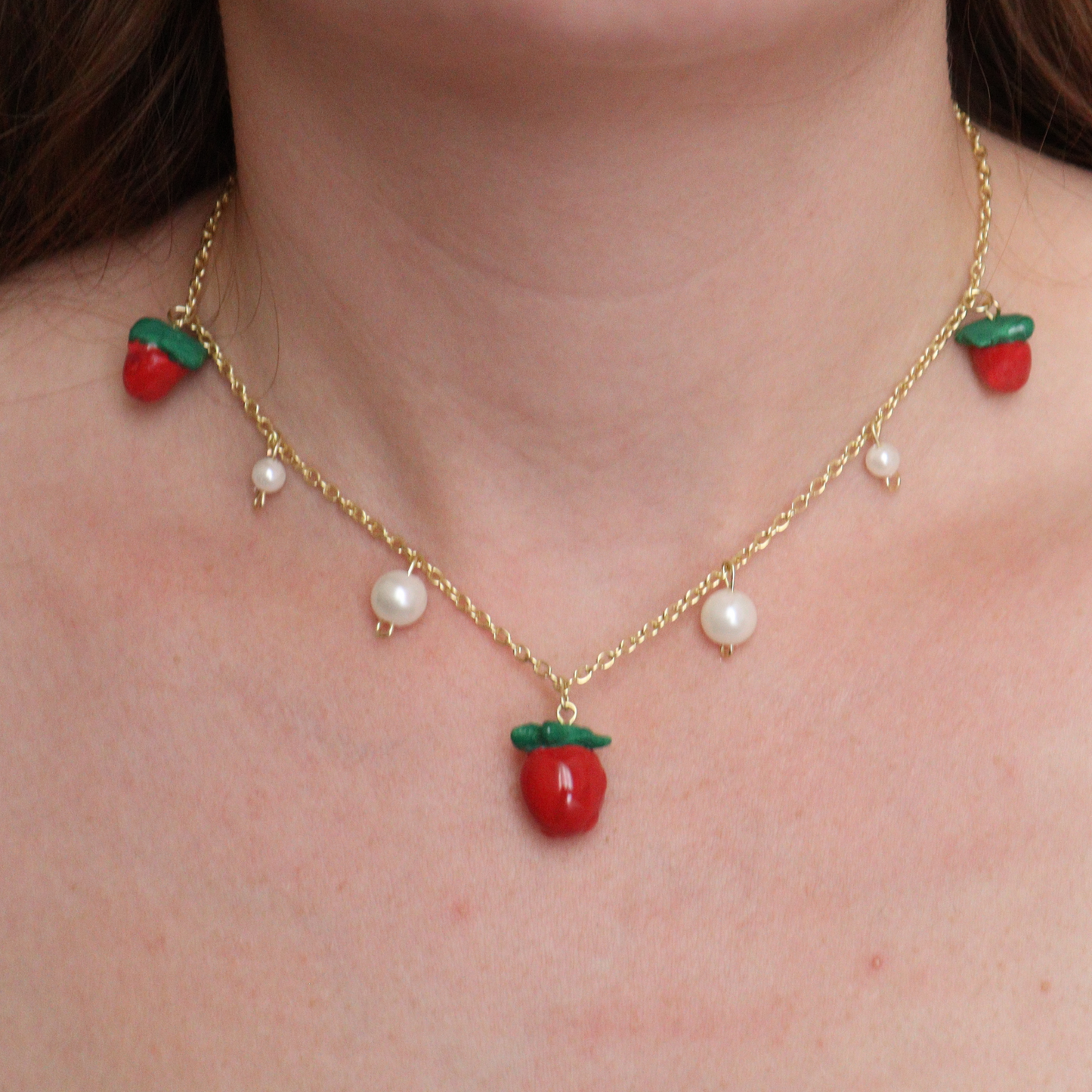 Simple Strawberry Necklace