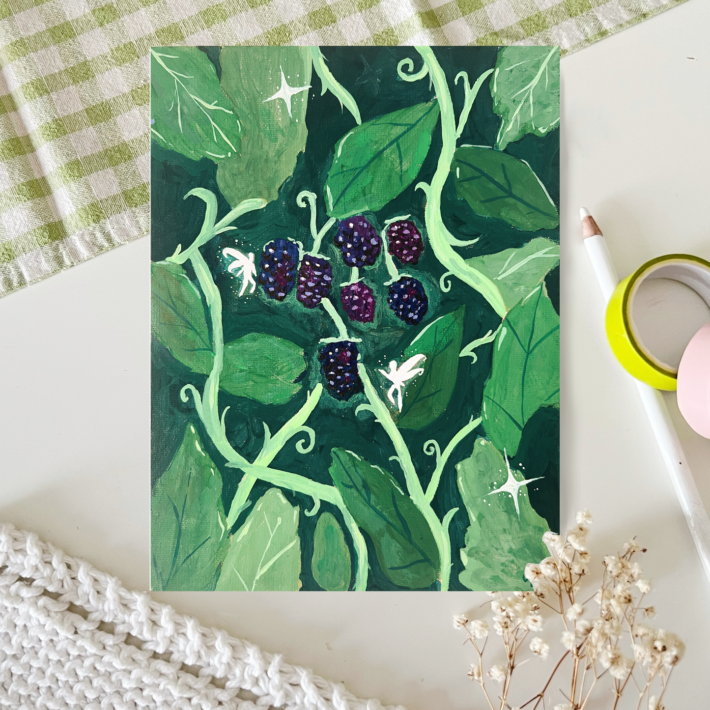 "Blackberry Magic" Art Print