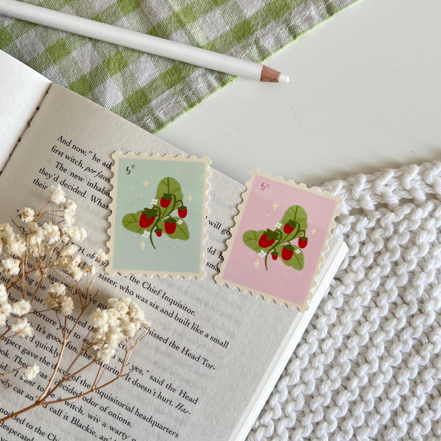 Strawberry Stamp Sticker